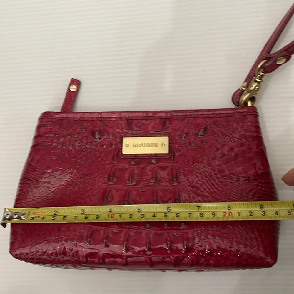 BRAHMIN LEATHER ANY TIME SHOULDER & WRISTLET WOMENS SIZE M - Picture 12 of 16